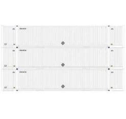 Athearn 72594 HO Scale 53' Jindo Intermodal Container UPSU 3-Pack #2