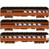 Athearn 73039 HO Scale Arch Roof Passenger 3 Car Set Illinois Central IC