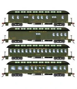 Athearn 84859 HO Scale Overland Passenger Car 4 Pack Southern Railway