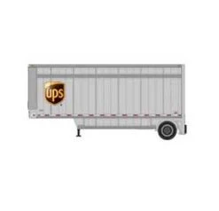 Athearn 90212 HO Scale 28' Drop Sill Parcel Trailer UPS Shield 348292