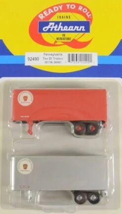 Athearn 92490 HO Scale 25' Trailers Pennsylvania Railroad TrucTrain 2 Pack