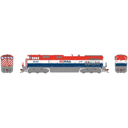 Athearn Genesis 2.0 G31605 HO Scale Dash 9-44CWL BC RAIL BCOL 4643 DCC Sound - Image 2