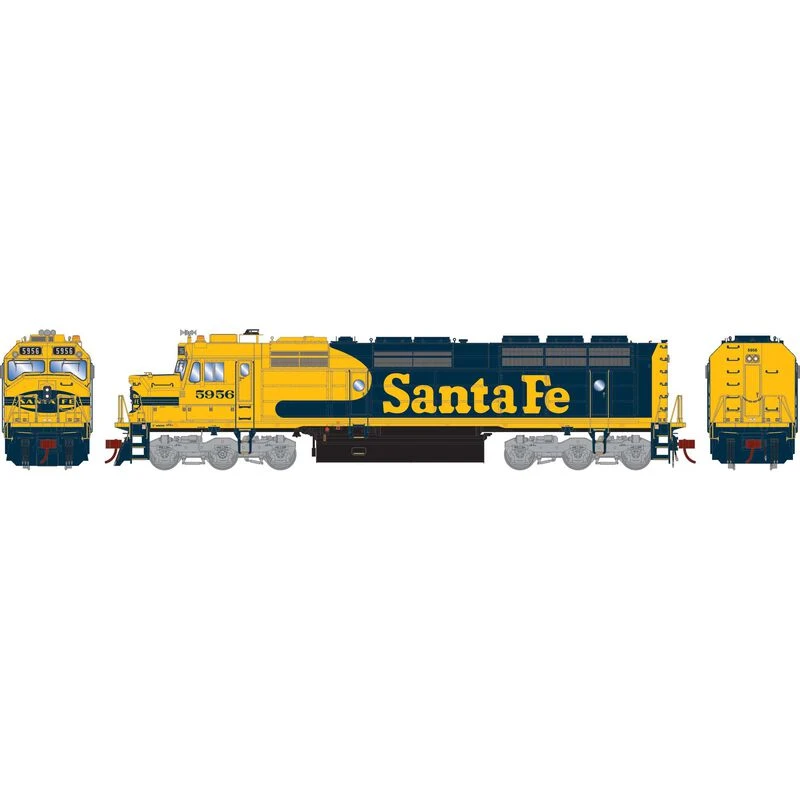 Athearn Genesis G18369 HO Scale EMD F45u Rebuilt Santa Fe ATSF 5956 DCC & Sound - Image 2