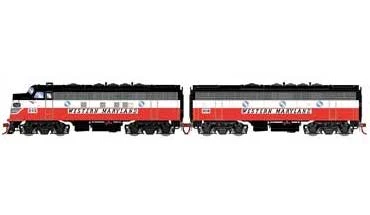 Athearn Genesis G19354 HO Scale F7A/F7B Western Maryland Circus WM 242/408