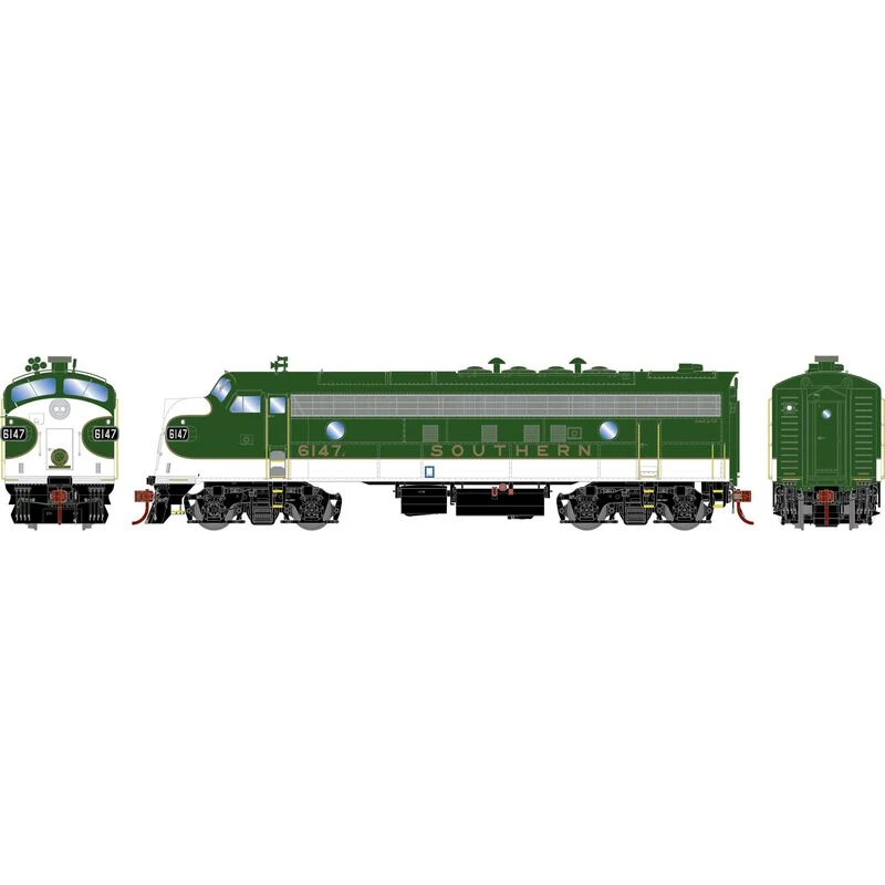 Athearn Genesis G19608 HO Scale EMD FP7 Southern SOU 6147 DC - Image 2