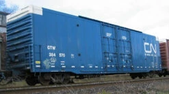 Athearn Genesis G26875 HO Scale 60' Texarkana XB-172 Boxcar CN GTW Blue 384538