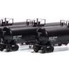 Athearn Genesis G40164 HO Scale GATC 20,000 Gal Tank Car Black GATX 3 Pack