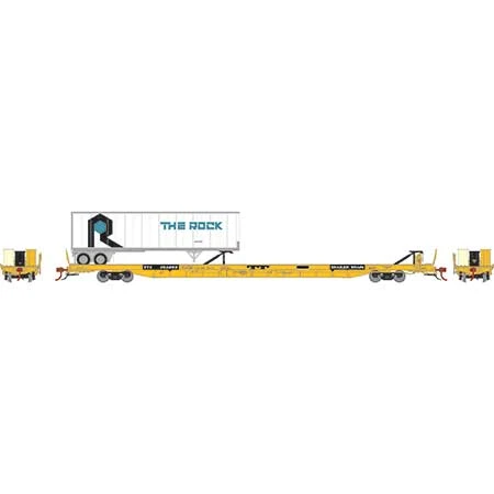 Athearn Genesis G69607 HO Scale F89-F Flatcar Trailer Train TTX 153958 With Rock Island Trailer - Image 2