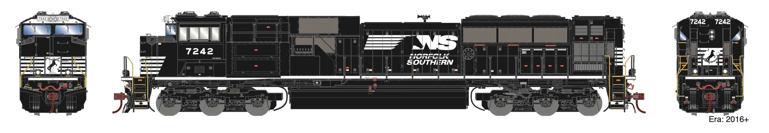 Athearn Genesis G75861 HO Scale SD70ACu Norfolk Southern NS 7300 DCC Sound - Image 2
