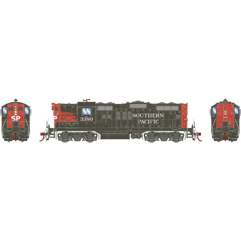 Athearn Genesis G82825 HO Scale EMD GP9 Southern Pacific SP Phase II 3380 DCC Sound - Image 2