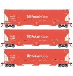 Athearn Genesis G89950 HO Scale Trinity 3 Bay Covered Hopper GACX 3 Pack #1