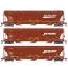 Athearn Genesis G90010 HO Scale Trinity 3 Bay Covered Hopper BNSF "Wedge/Swoosh" 3 Pack #2