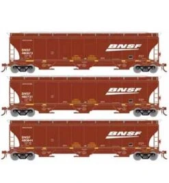 Athearn Genesis G90010 HO Scale Trinity 3 Bay Covered Hopper BNSF "Wedge/Swoosh" 3 Pack #2