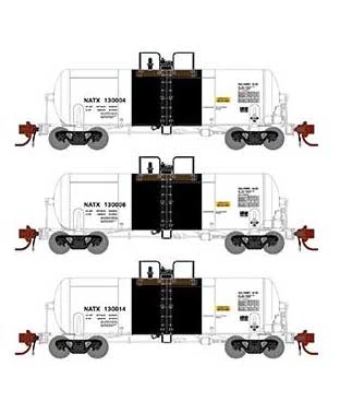 Athearn Genesis GN15316 N Scale 13,000 Gallon Acid Tank Car GE Rail NATX 3 Pack