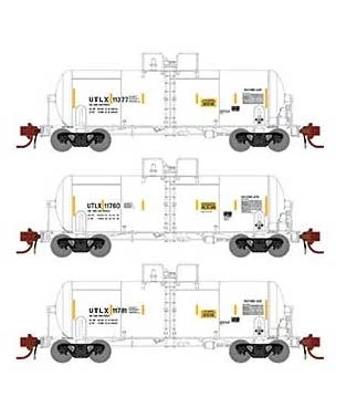 Athearn Genesis GN15332 N Scale 13,000 Gallon Acid Tank Car "White" UTLX 3 Pack