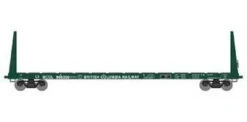 Athearn HO 90535 60' Bulkhead Flatcar British Columbia Railway BCOL 866309