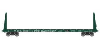 Athearn HO 90535 60' Bulkhead Flatcar British Columbia Railway BCOL 866309