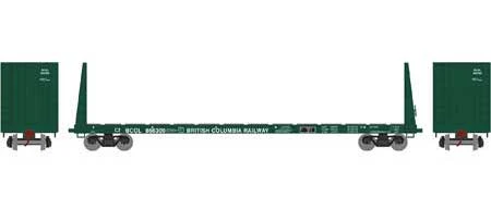 Athearn HO 90535 60' Bulkhead Flatcar British Columbia Railway BCOL 866309 - Image 2