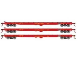 Athearn HO Scale 98083 60' Flatcar Delaware & Hudson D&H 3 Pack