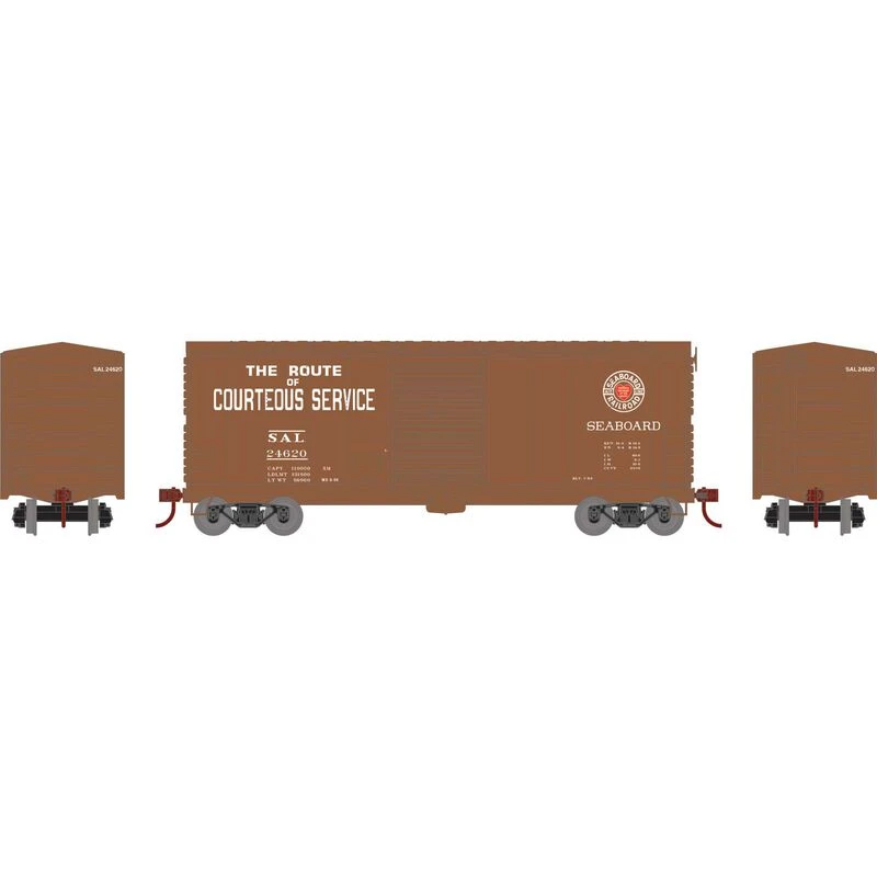 Athearn RTR 69451 HO Scale 40' Modernized Boxcar Seaboard Air Line SAL 24620 - Image 2