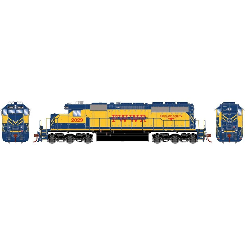 Athearn RTR 73745 HO Scale EMD SD40 Fort Worth & Western FWWR 2029 DCC & Sound - Image 2