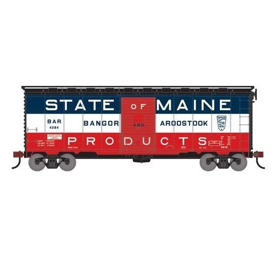 Athearn RTR 75336 HO Scale 40' Single Door Boxcar Bangor & Aroostook BAR 4284
