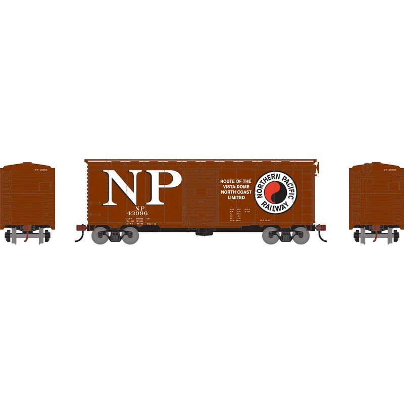 Athearn RTR 75339 HO Scale 40' Single Door Boxcar Northern Pacific NP 43096 - Image 2