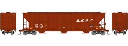 Athearn RTR 81507 HO 54' FMC 4700 Covered Hopper BNSF Wedge 436758 - Image 2