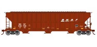 Athearn RTR 81507 HO 54' FMC 4700 Covered Hopper BNSF Wedge 436758