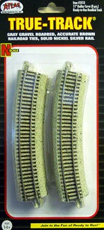 Atlas N Scale 2410 Code 65 True Track 11" Radius Curve 8 Pack