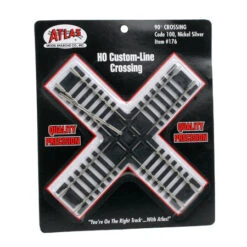 Atlas 176 HO Scale Code 100 Track 90 Degree Custom-Line Crossing
