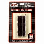 Atlas 2004 N Scale Code 55 Straight Track 3" 6 Pack