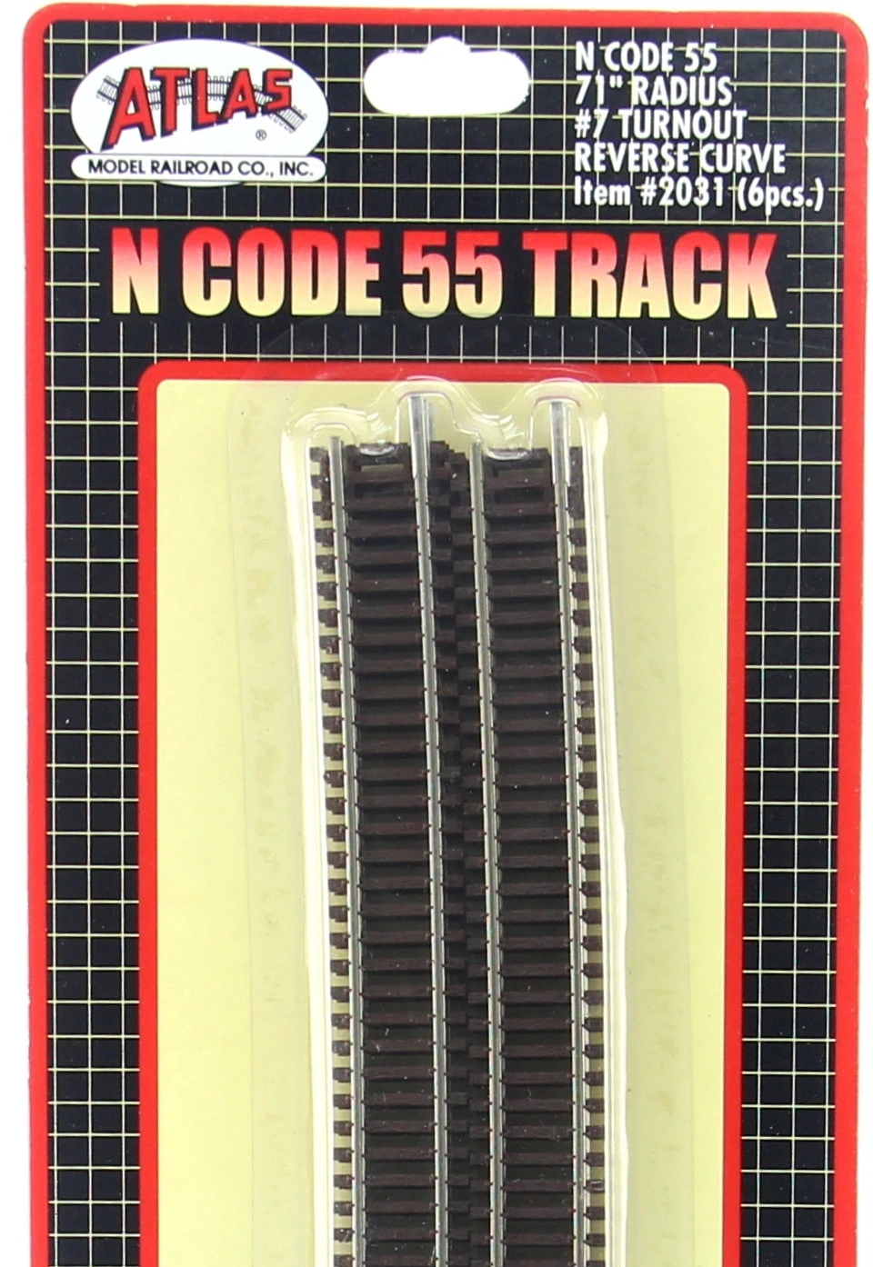 Atlas 2031 N Scale Code 55 71" Radius Full Curve 6 Pack