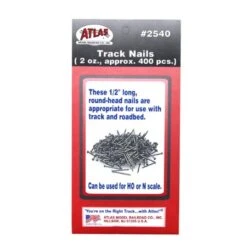 Atlas 2540 HO Scale Or N Scale 1/2" Round Head Track Nails