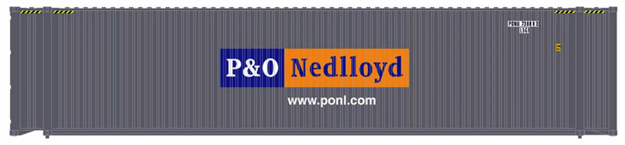 Atlas 50004981 N Scale 45' Intermodal Container 3-Pack P&O Nedlloyd #1