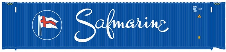 Atlas 50004983 N Scale 45' Intermodal Container 3-Pack Safmarine #1