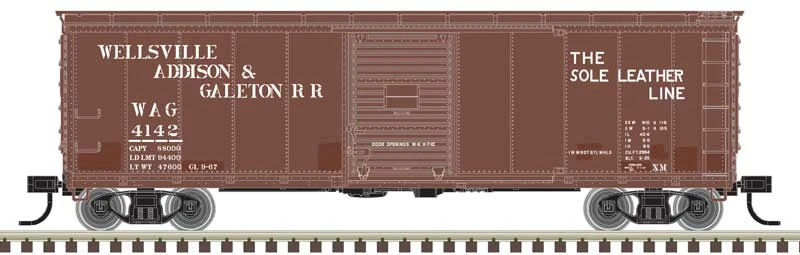 Atlas 50006400 N Scale USRA Steel Rebuilt Boxcar Wellsille Addison Galeton WAG 4134