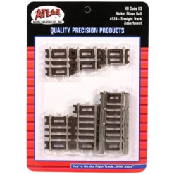 Atlas 524 HO Scale Code 83 Straight Track Assortment