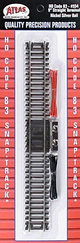 Atlas 554 HO Scale Code 83 Track Terminal Track W/ Wire