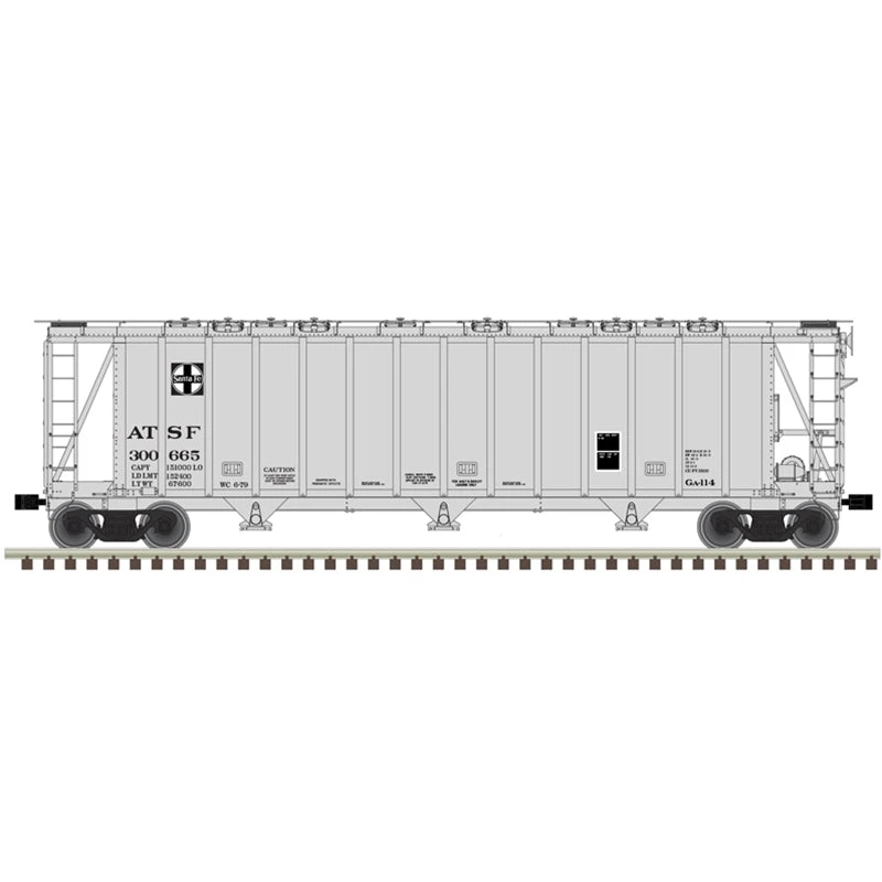 Atlas Master 50006337 N Scale 3500 Dry-Flo Covered Hopper Santa Fe ATSF 300694