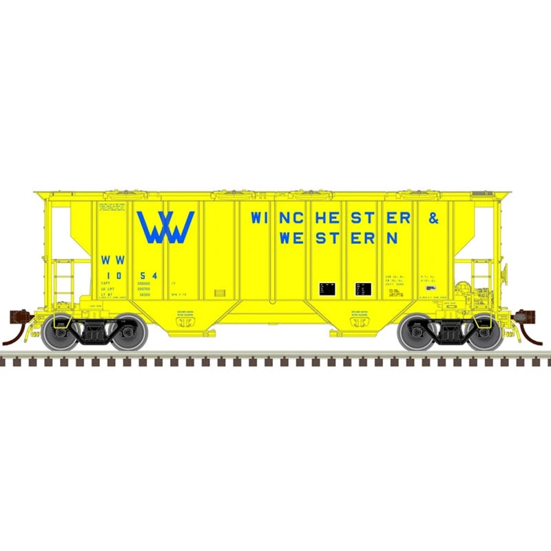 Atlas Master Plus 20007129 HO Scale Portec 3000 Covered Hopper Winchester & Western W&W 1034