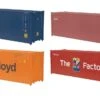 Atlas O Master 3001183 O Scale 40' High Cube Container Assortment 8 Pack