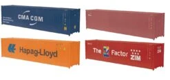 Atlas O Master 3001183 O Scale 40' High Cube Container Assortment 8 Pack