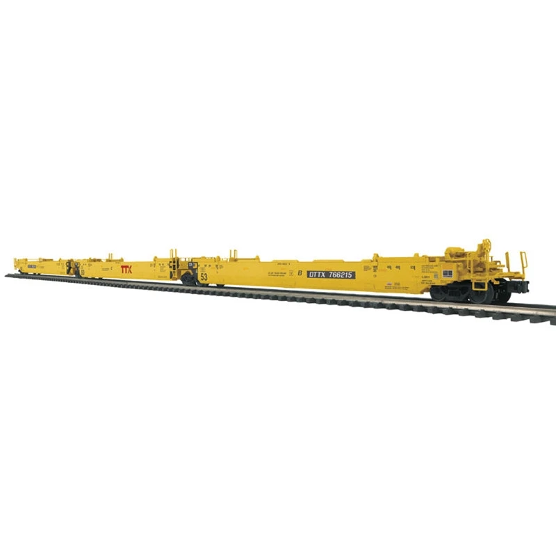 Atlas O Master 3003055A O Scale Gunderson MAXI-IV 3 Unit Well Car Yellow TTX