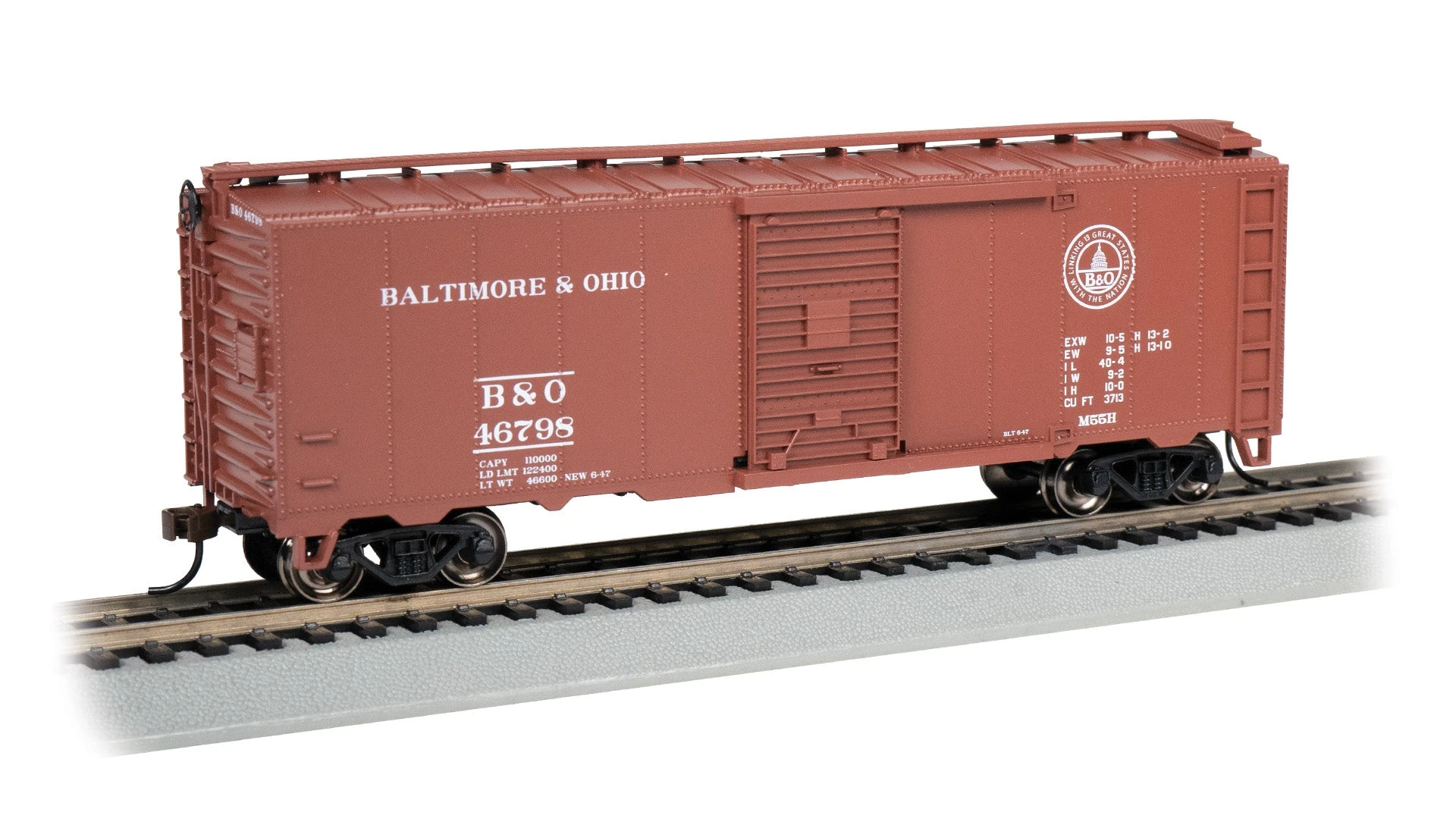 Bachmann 15013 HO Scale 40' PS-1 Boxcar Baltimore & Ohio B&O 46796