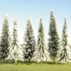 Bachmann 32002 SceneScapes Pine Trees With Snow 5-6" 6 Pack