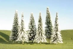 Bachmann 32002 SceneScapes Pine Trees With Snow 5-6" 6 Pack