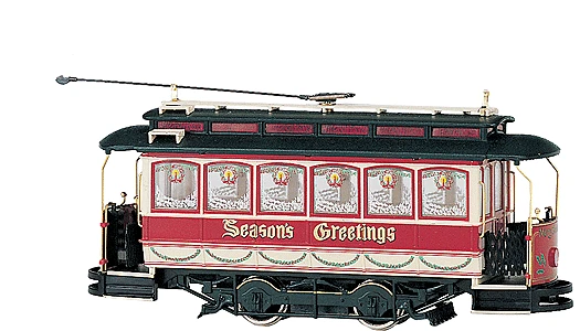Bachmann 25127 On30 Scale Closed Street Car Christmas Seasons Greetings - NOS