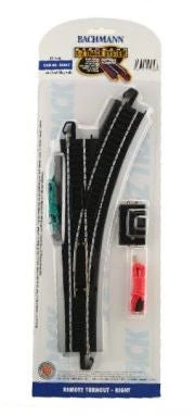 Bachmann 44462 HO Scale Steel E-Z Track Remote Right Hand Switch