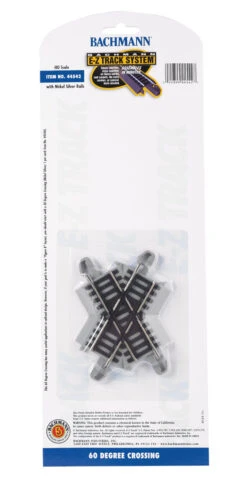 Bachmann 44542 HO Scale E-Z Track 60 Degree Crossing